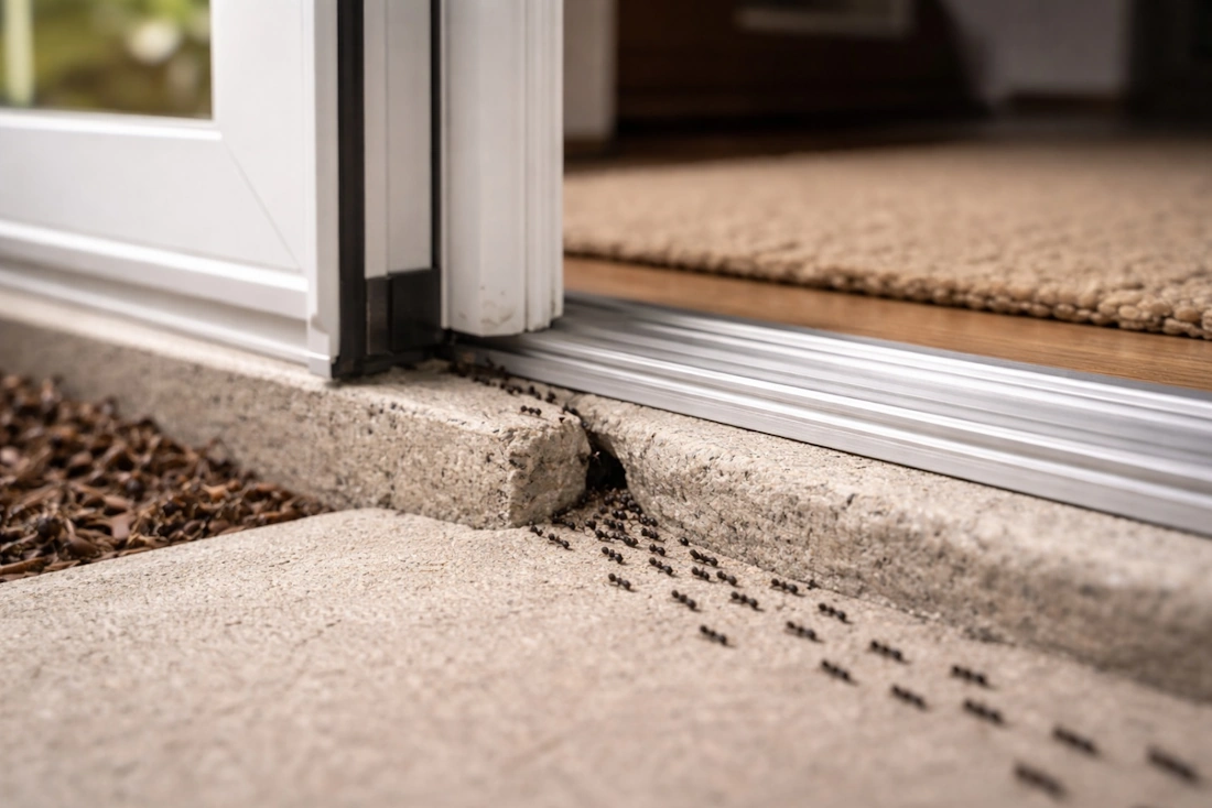 ant entry point near patio door foundation orange county ca 714-236-1200