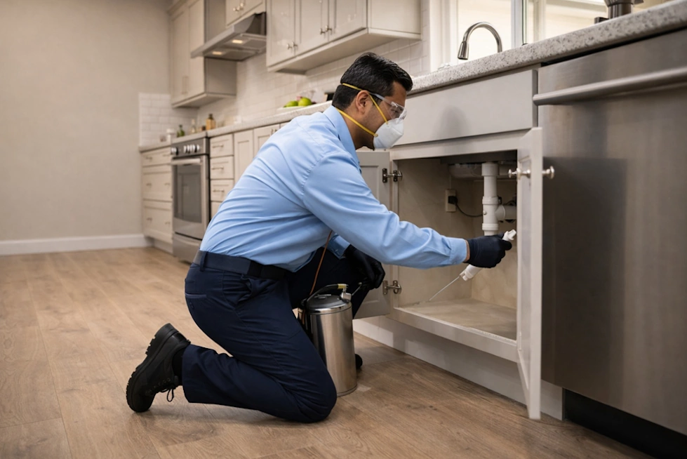 kitchen cabinet roach inspection orange county ca 714-236-1200